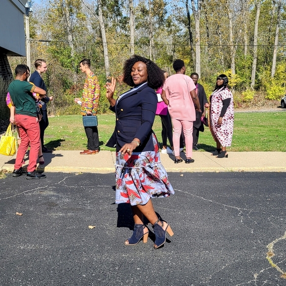 Liz Claiborne tailored jacket.double breasted.navy Blue. fits 12-16 - Picture 3 of 5